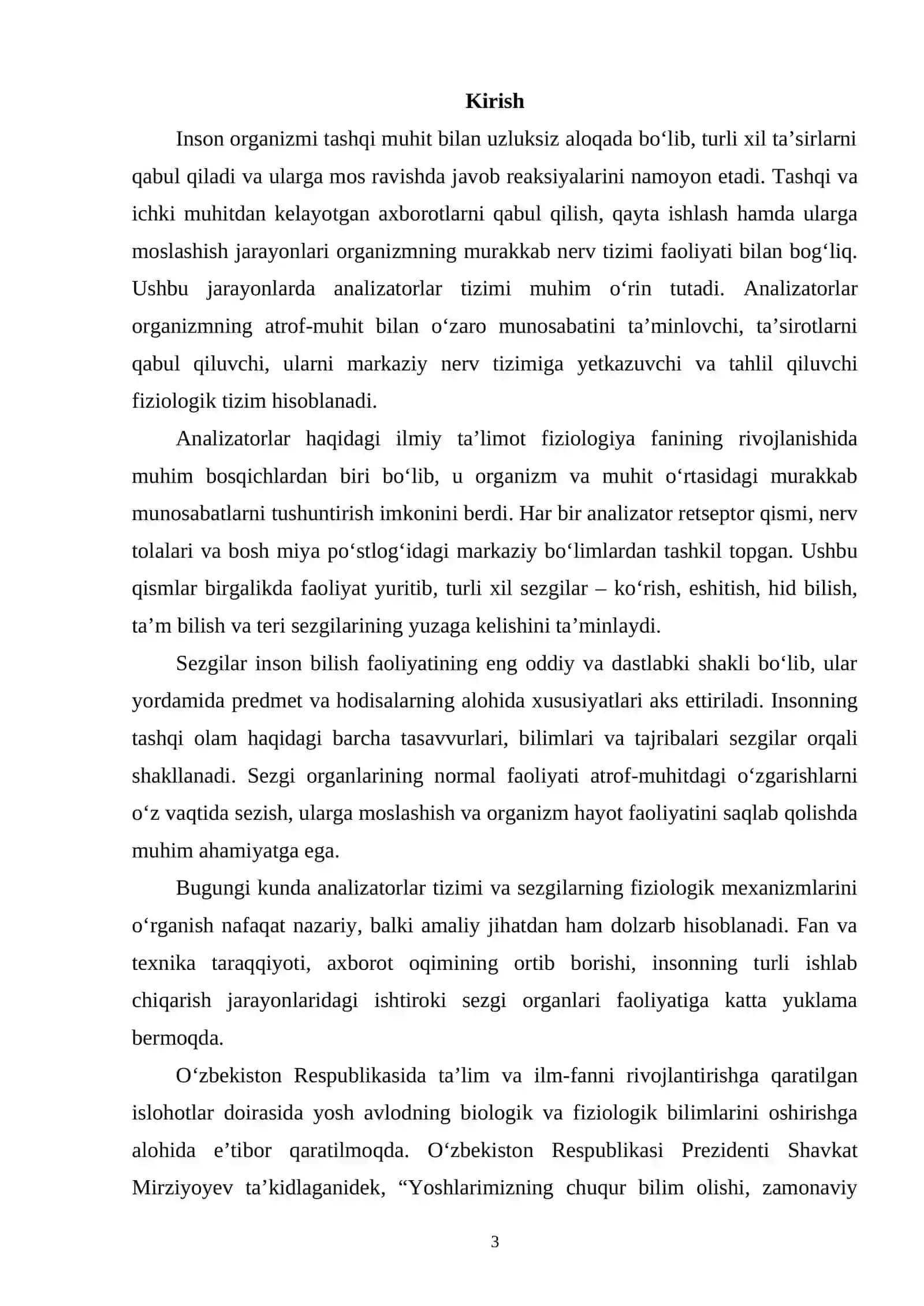 ANALIZATORLAR TIZIMI VA SEZGILARNING FIZIOLOGIK MEXANIZMLARI 2