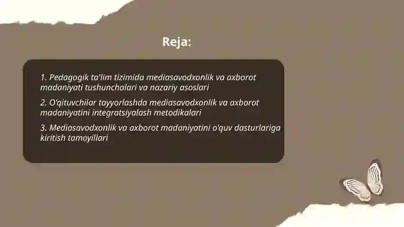 Pedagogik ta'lim tizimida mediasavodxonlik va axborot madaniyati 2