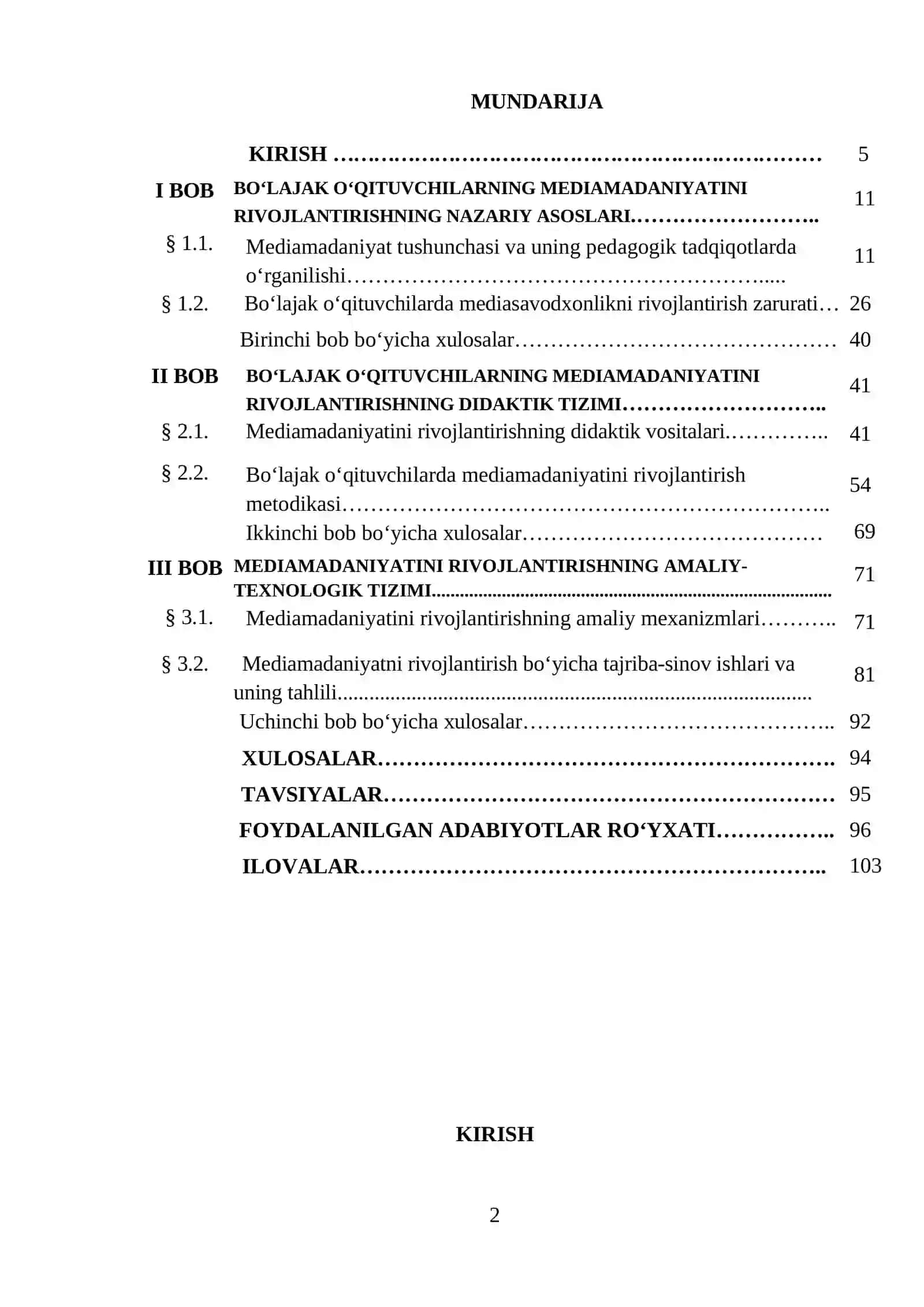 BO‘LAJAK O‘QITUVCHILARNING MEDIAMADANIYATINI RIVOJLANTIRISH METODIKASINI TAKOMILLASHTIRISH 2