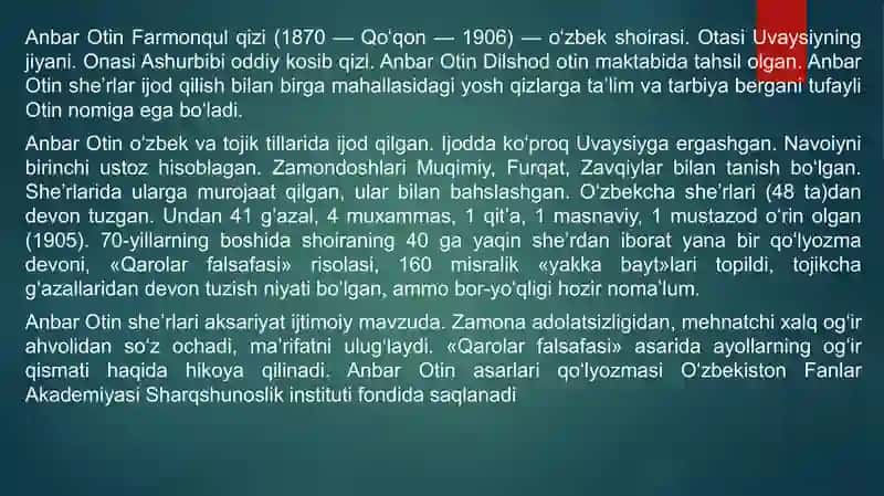 Anbar Otinning Pedagogik Fikrlari. Munavvar Qori Abdurashidxonovning pedagogik qarashlari 2