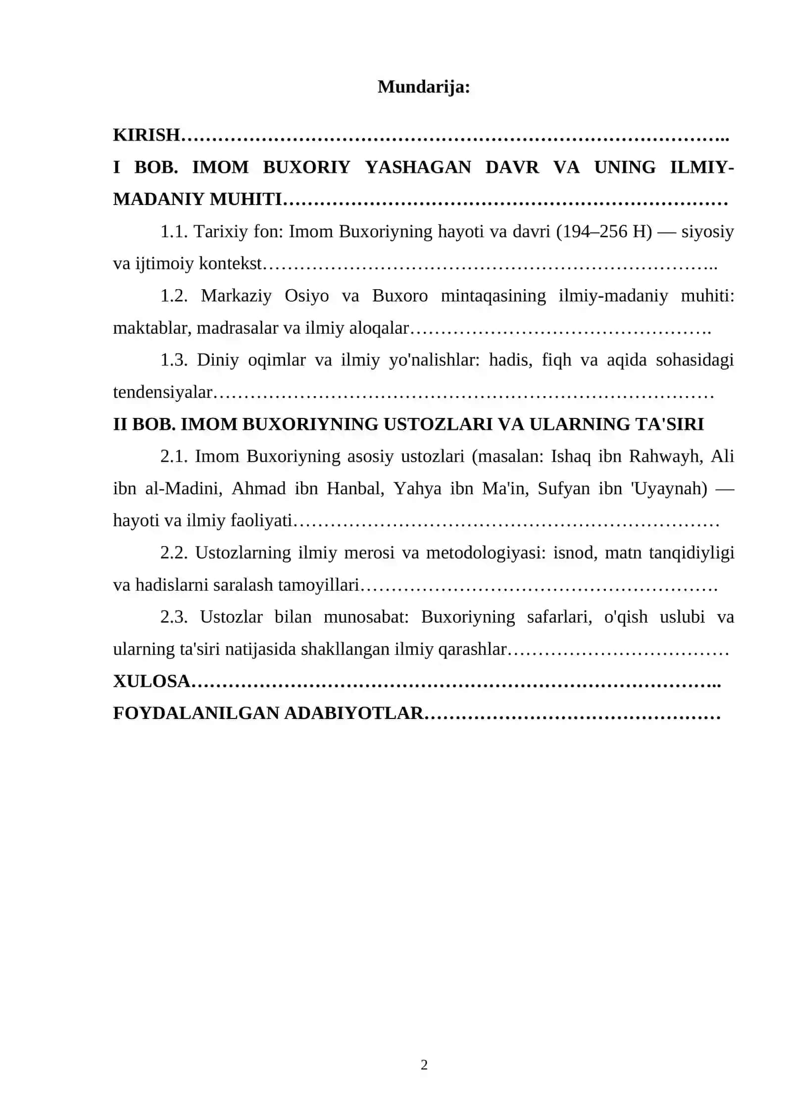 IMOM BUXORIY YASHAGAN DAVR VA UNING ILMIY-MADANIY MUHITI 2