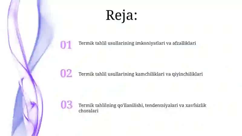 Termik tahlil usulning imkoniyatlari, afzalligi va kamchiliklari 2