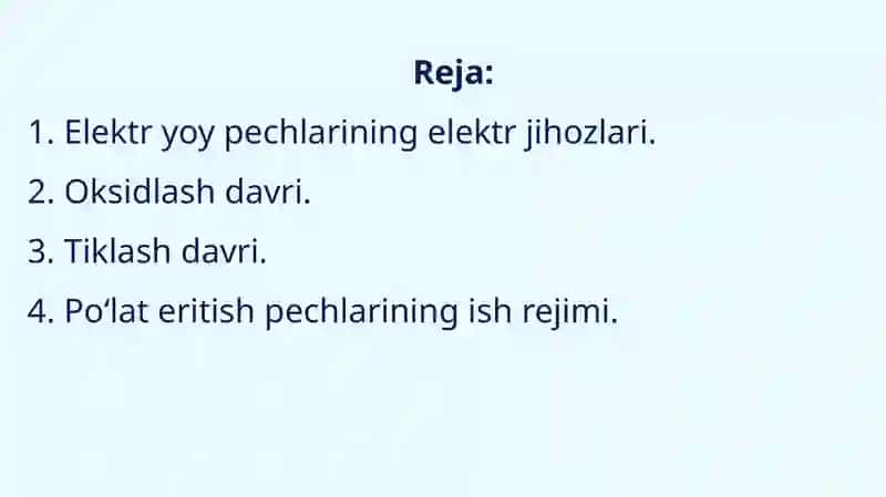 ELEKTR YOY PECHLARI ISH REJIMLARI VA XARAKTERISTIKALARI 2
