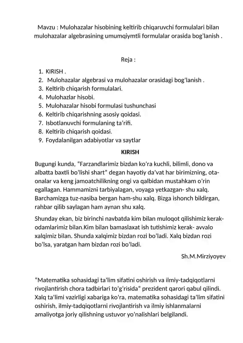 Diskret matematika va matematik mantiq fanidan 2