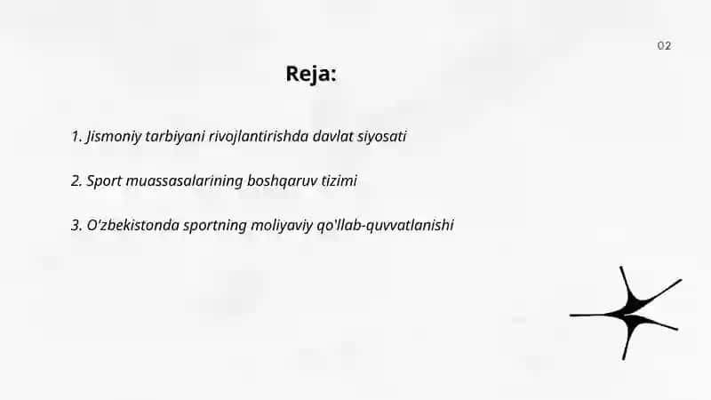 O'ZBEKISTONDA JISMONIY TARBIYA VA SPORTNI BOSHQARISHNING ZAMONAVIY TIZIMI 2