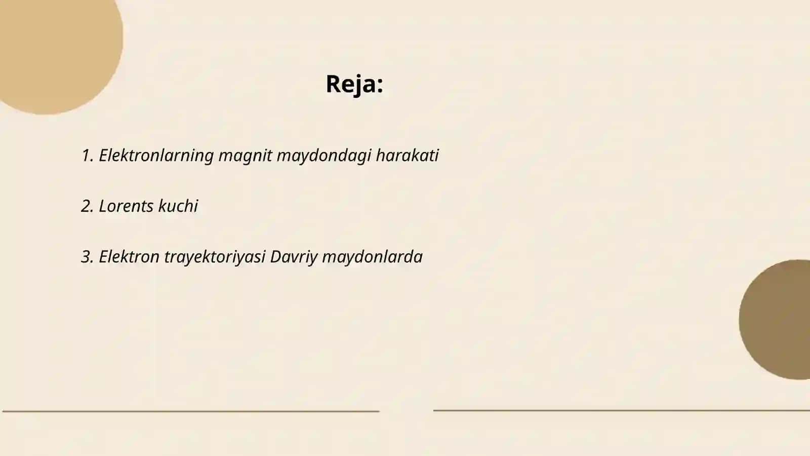 Davriy maydonlarda elektron harakati 2