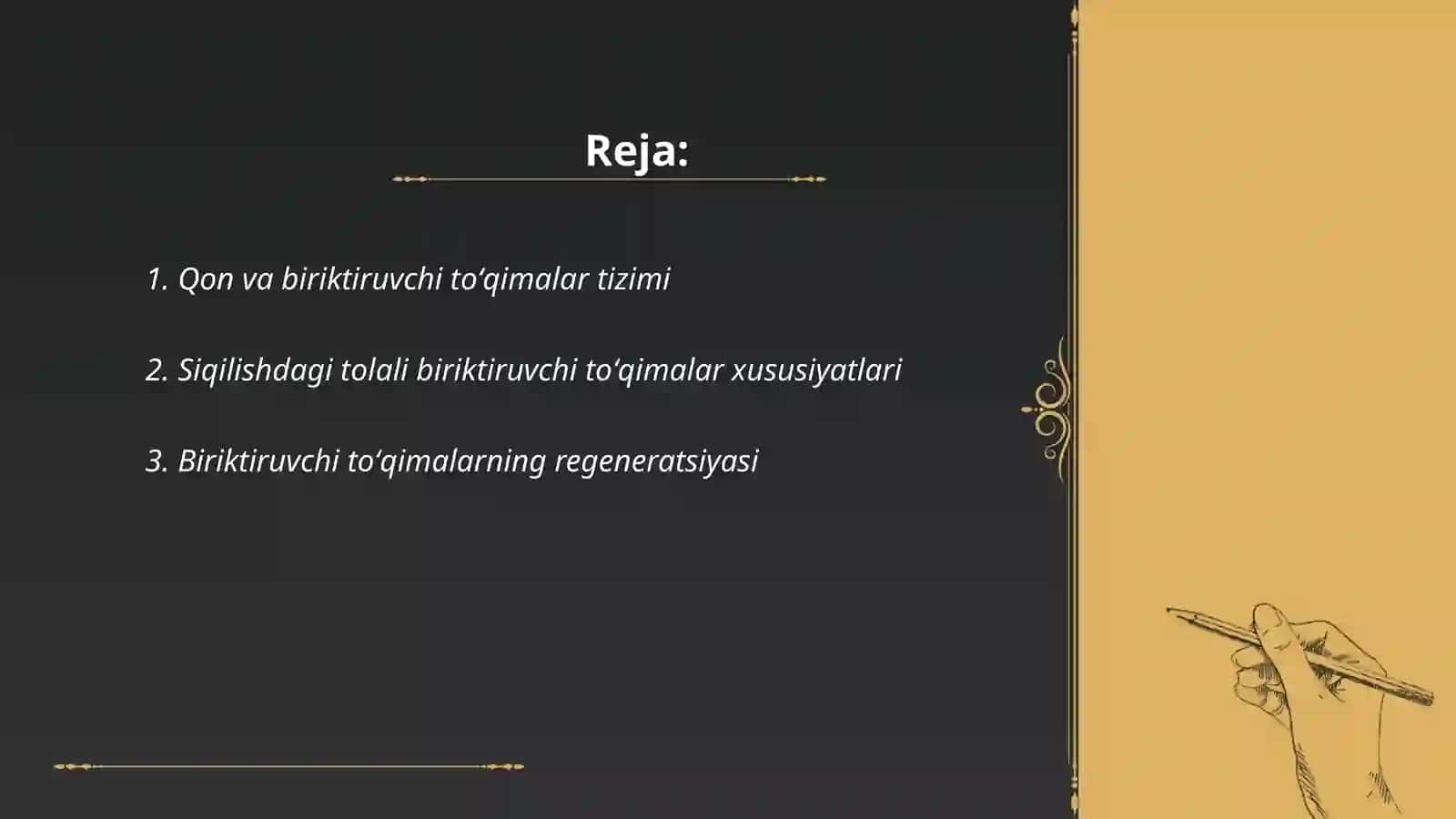 Qon va siyrak tolali biriktiruvchi toʻqimalarning oʻzaro munosabati 2