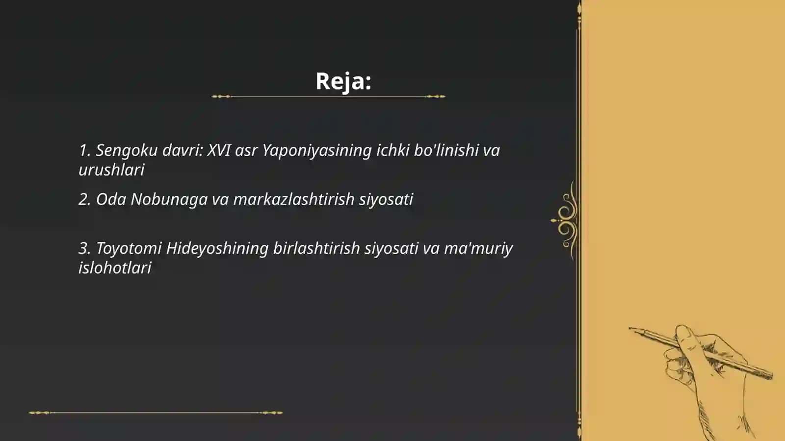 Jahon tarixi XVI XVIIl asirlarda yaponiya 2