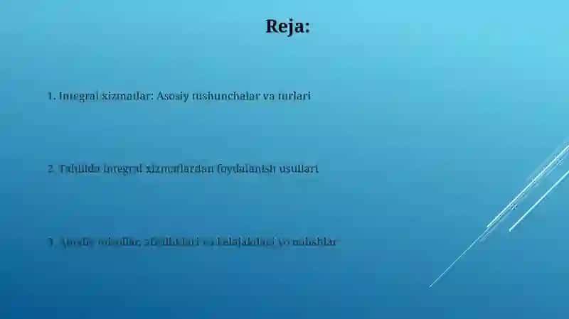Intergal uslugi va uni tahlilda qoʻllanishi 2