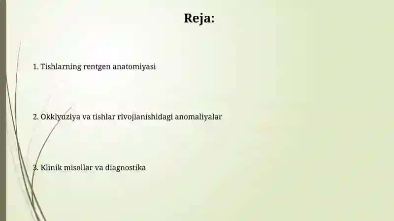 Tishlarning rentgen anatomiyasi 2