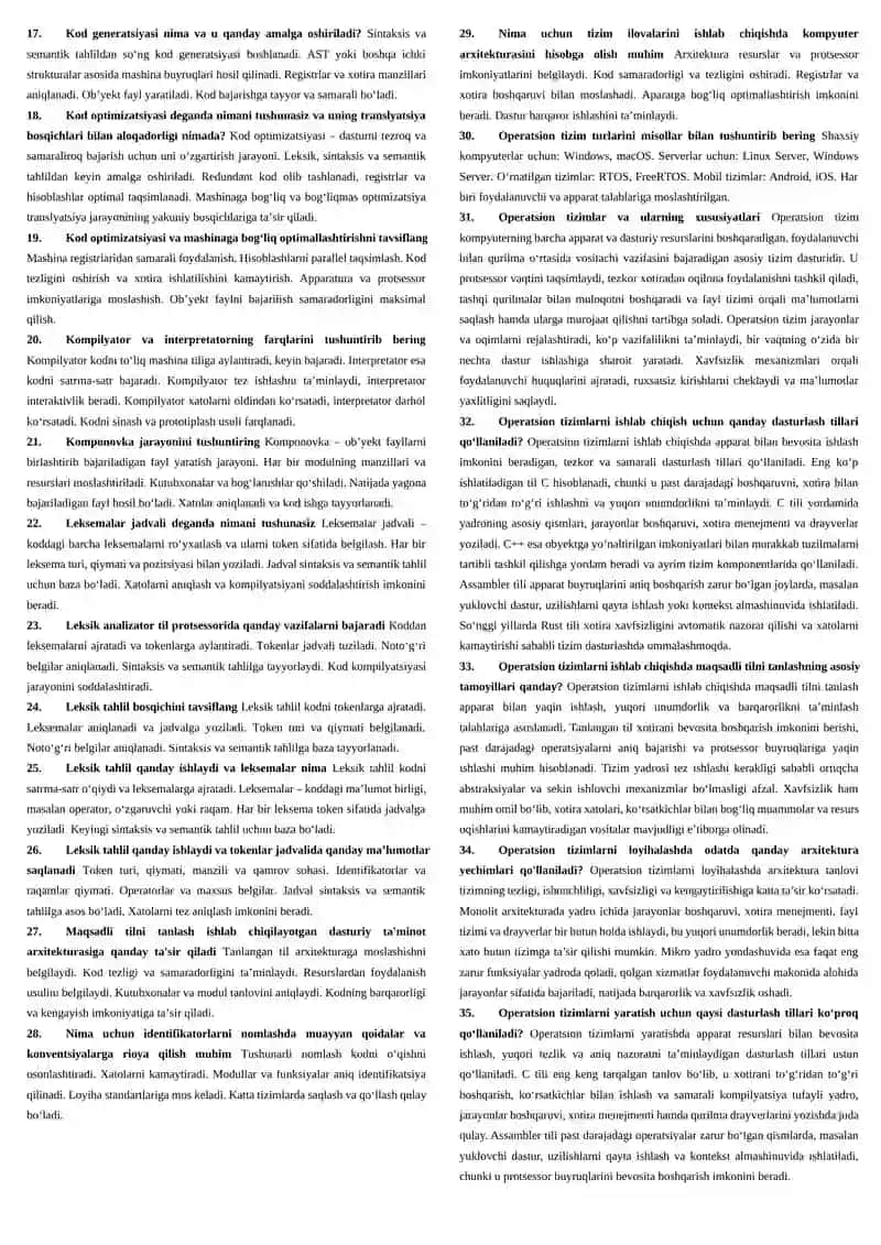 Assembler va C/C++ tizimlarni dasturlashda roli 2