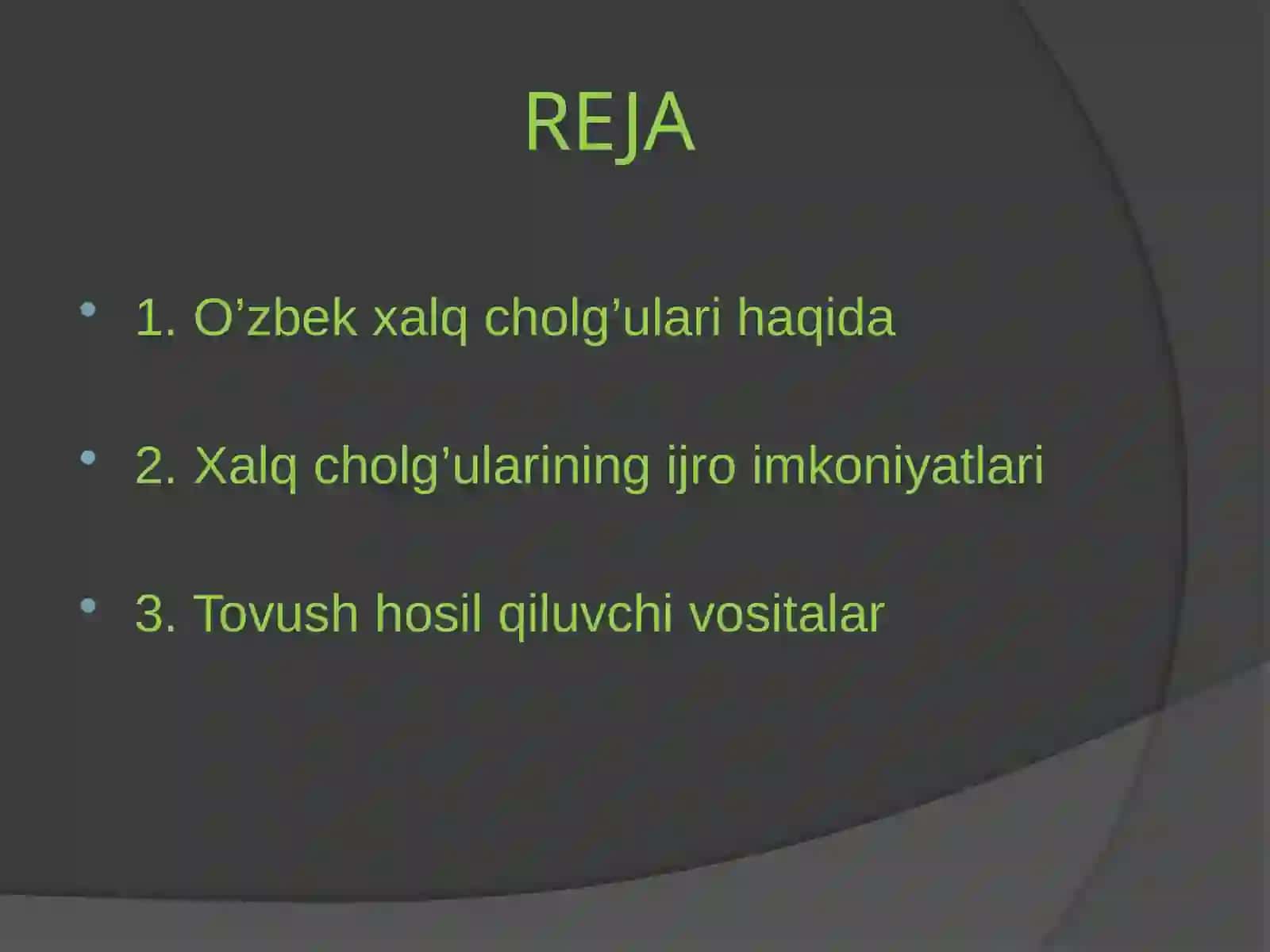 O’zbekxalq cholg’ularida ijro imkoniyatlari, tovush xosilqilishvositalari 2