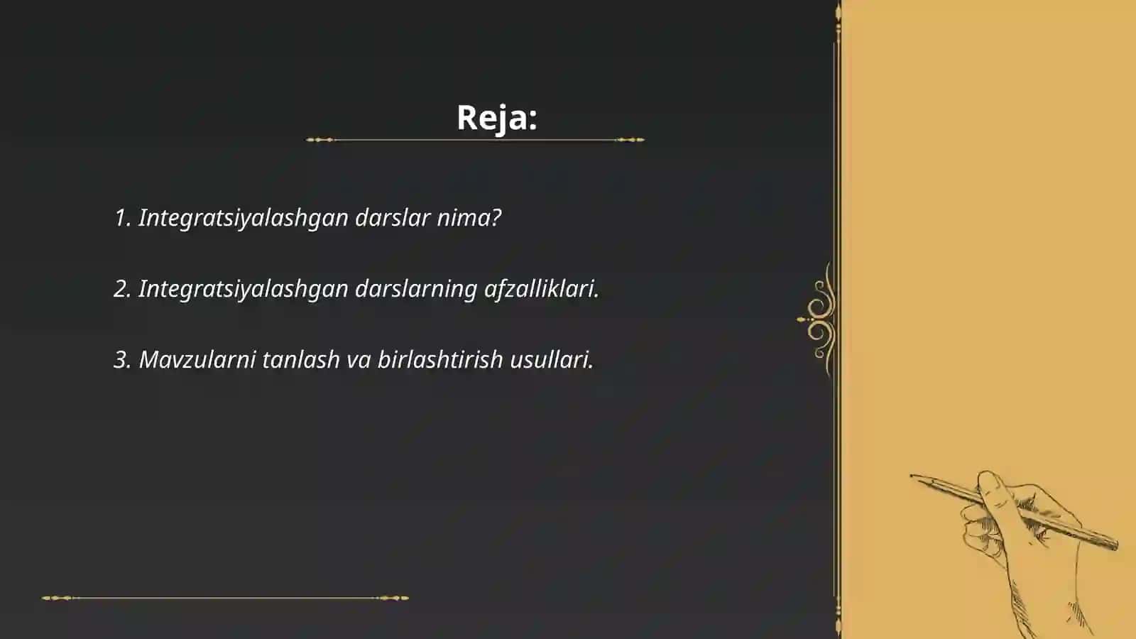 Integratsiyalashgan darslarni oʻtish usullari 2