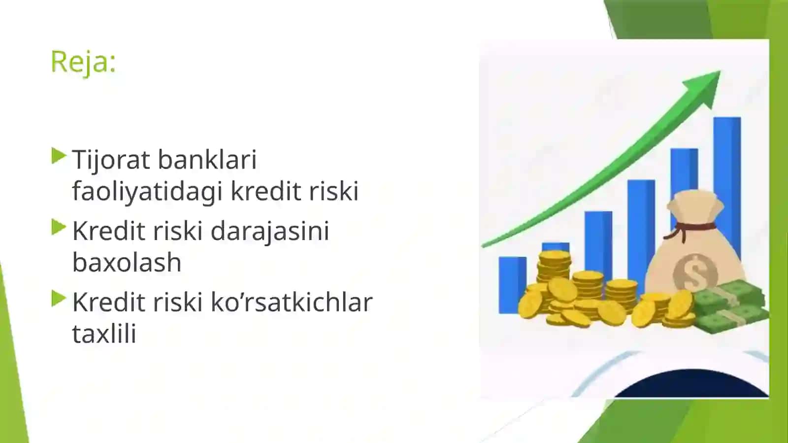 Tijorat banklari faoliyatidagi kredit riski darajasini baxolash boyicha ko’rsatkichlar taxlili 2