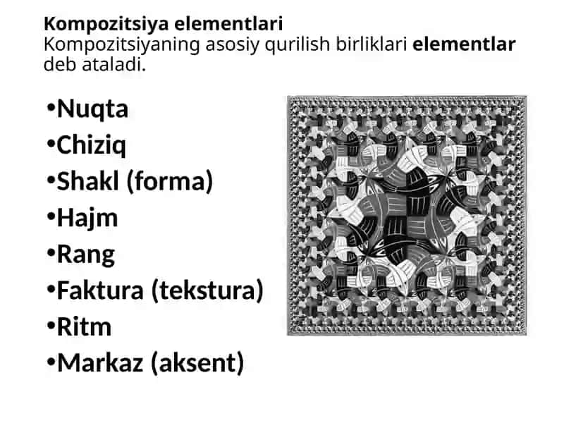 Kompozitsiya elementlari va proporsiya asoslari 2