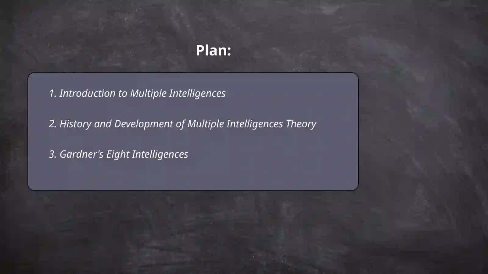 Introduction to Multiple Intelligences 2
