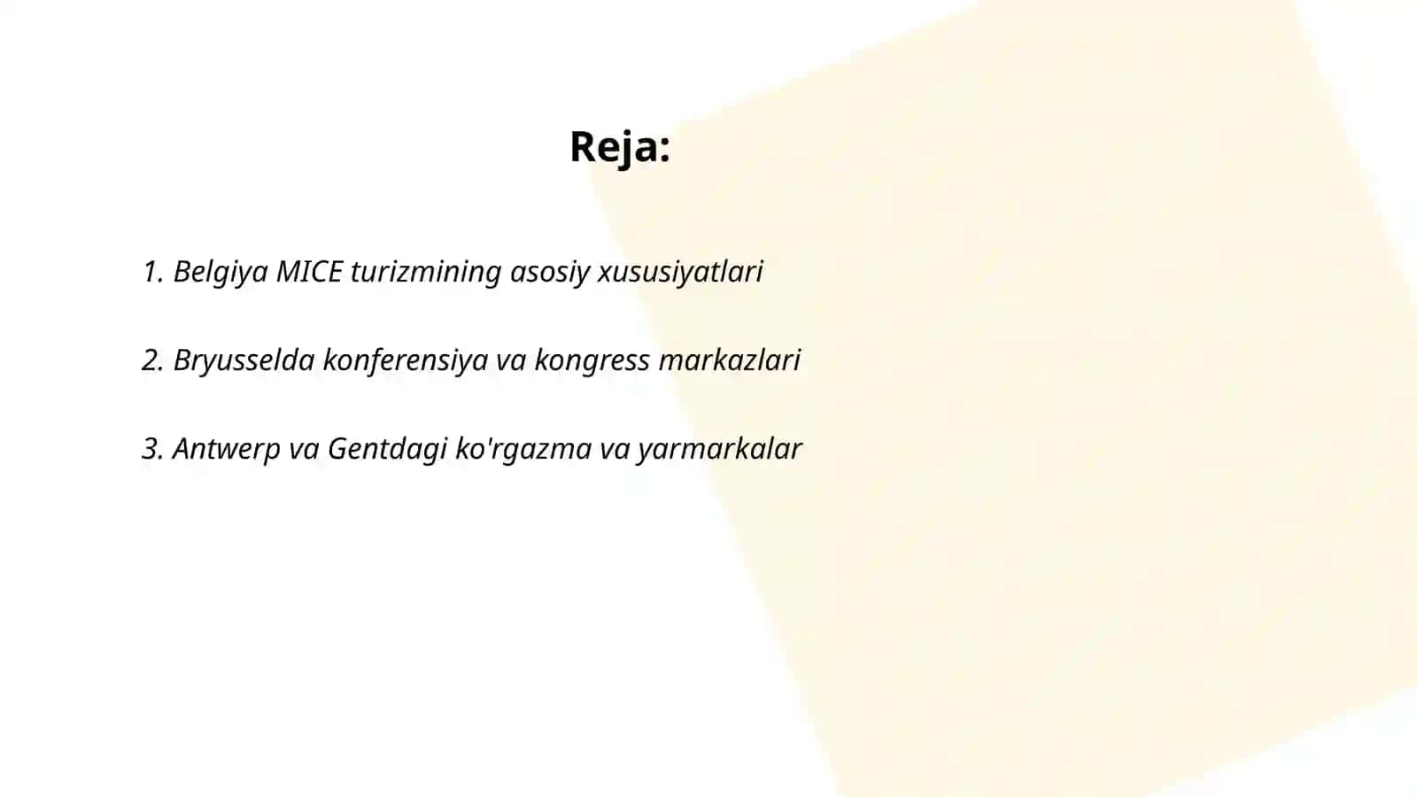 Belgiya MICE turizmi 2
