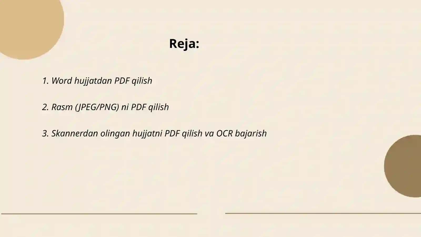 Word hujjatdan PDF qilish 2