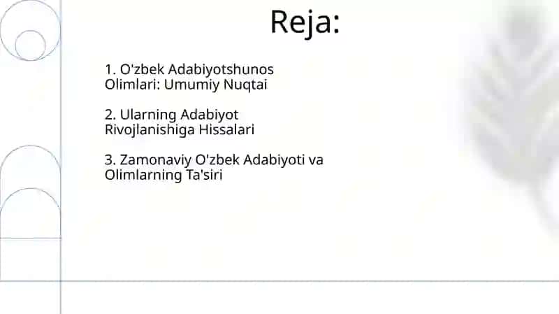 O'zbek adabiyotshunoslari va ularning adabiyotda tutgan o'rni 2