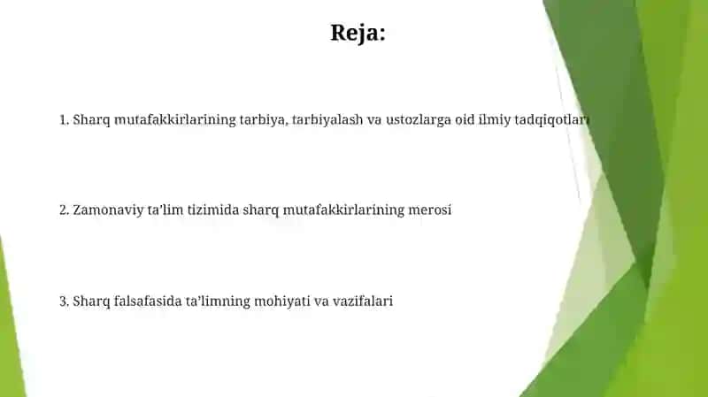Sharq mutafakirlari ijodida ta'lim tarbiya ustoz-murabbiy masalasiga bag'ishlangan ilmiy tadqiqotlar 2