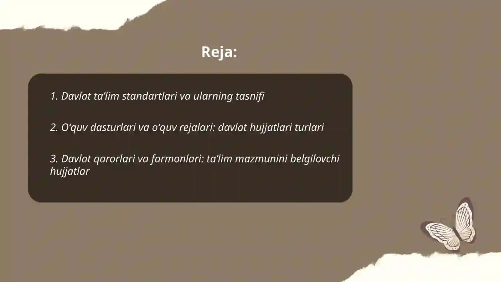 Davlat taʼlim standartlari va ularning tasnifi 2