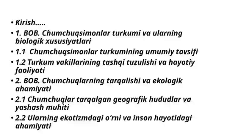 Zoologiya fanidan taqdimoti 2