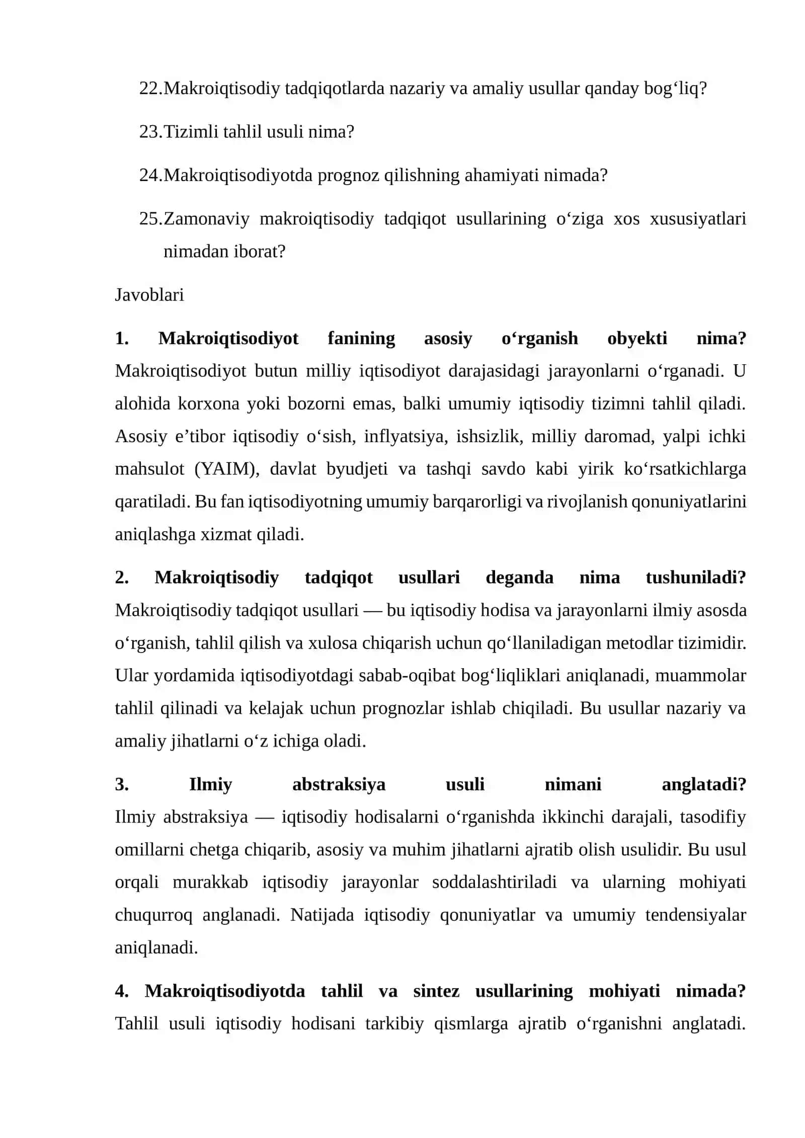 Makroiqtisodiyot fanining tadqiqot usullari 2