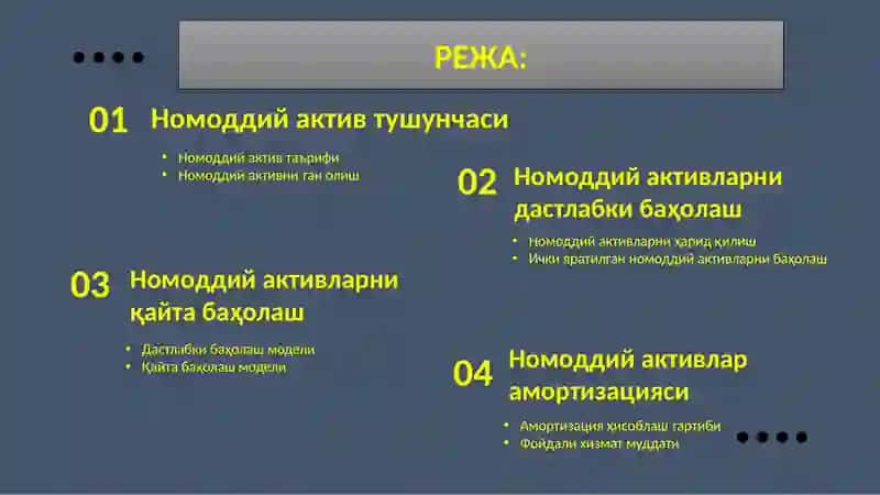 Номоддий активлар 2