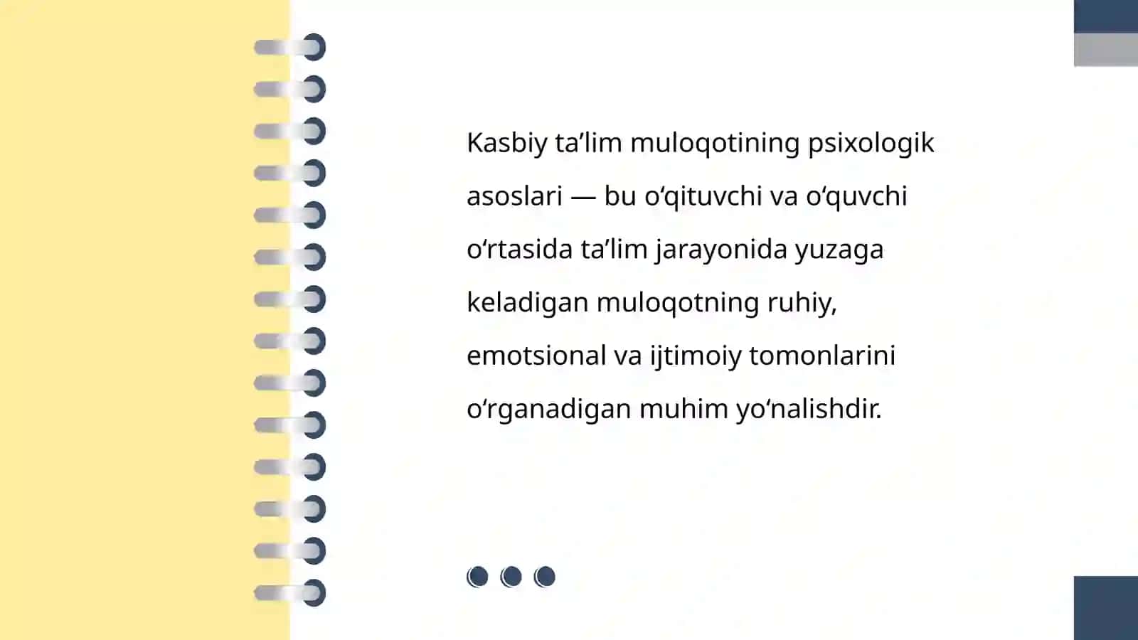 Kasbiy ta'lim muloqotining psixalogik asoslari 2