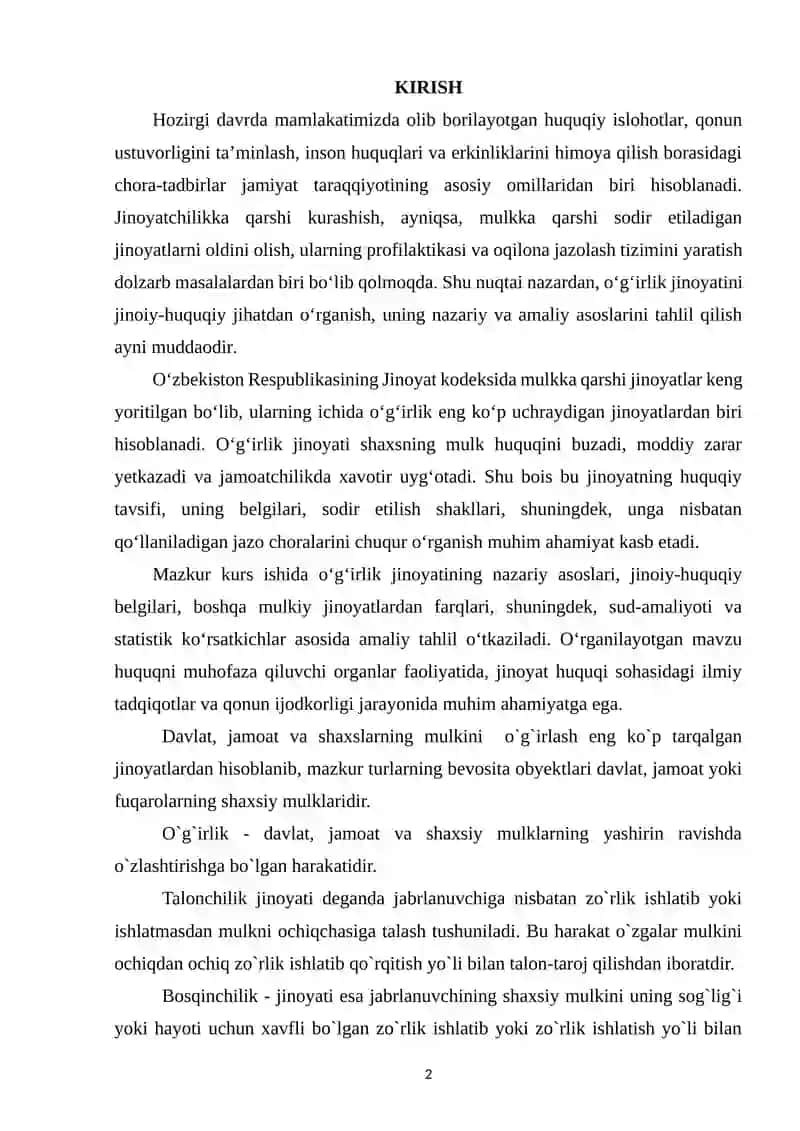 O'G'IRLIK JINOYATINING TARKIBIY ELEMENTLARI HUQUQIY TAHLILI 2