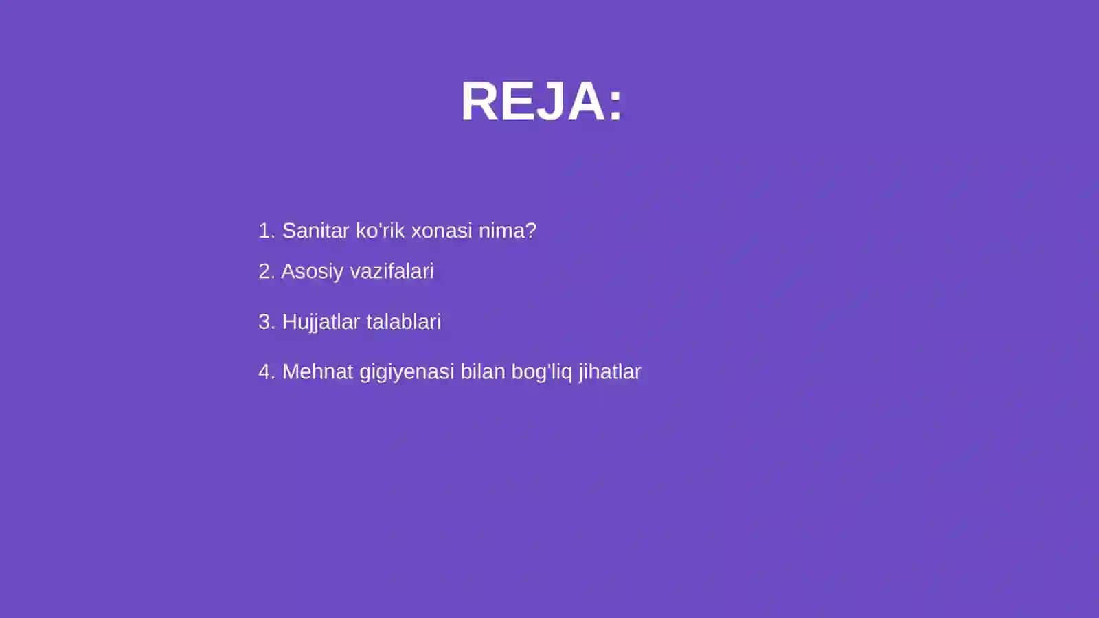 Sanitar ko'rik o'tkazish xonasi va uning vazifalari 2