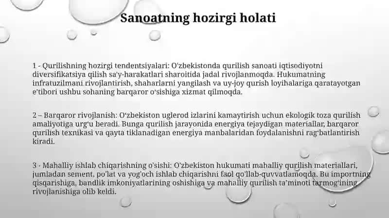 O‘Zbekistonda Qurilish Va Yog‘Ochsozlik Sanoati 2