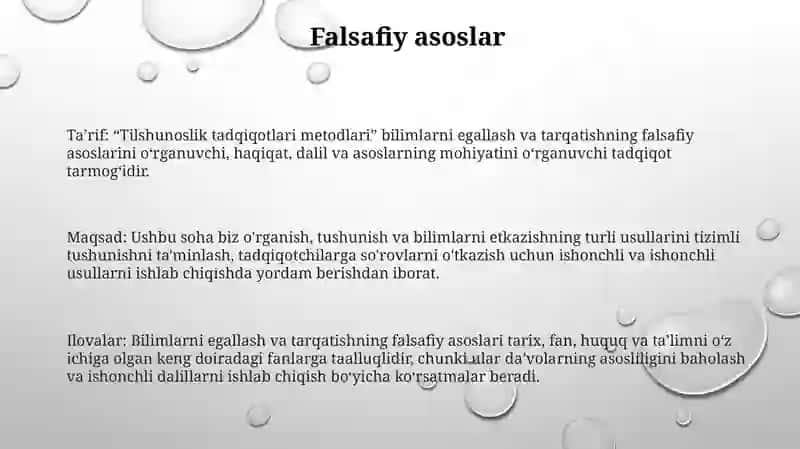 Tilshunoslik Tadqiqotlari Metodlari 2