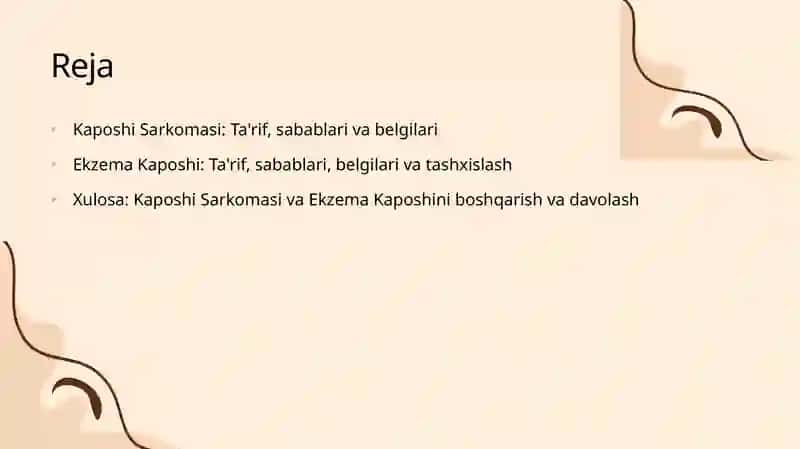 Kaposhi Sarkomasi va Ekzema Kaposhini boshqarish va davolash 2