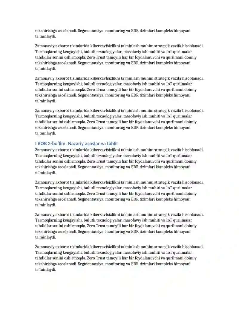 Diplom ishi – Zero Trust asosida kiberxavfsizlik 2