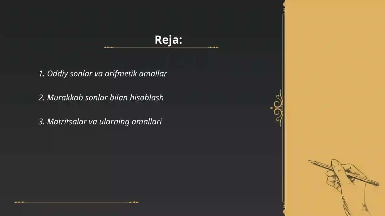 Oddiy sonlar va arifmetik amallar 2