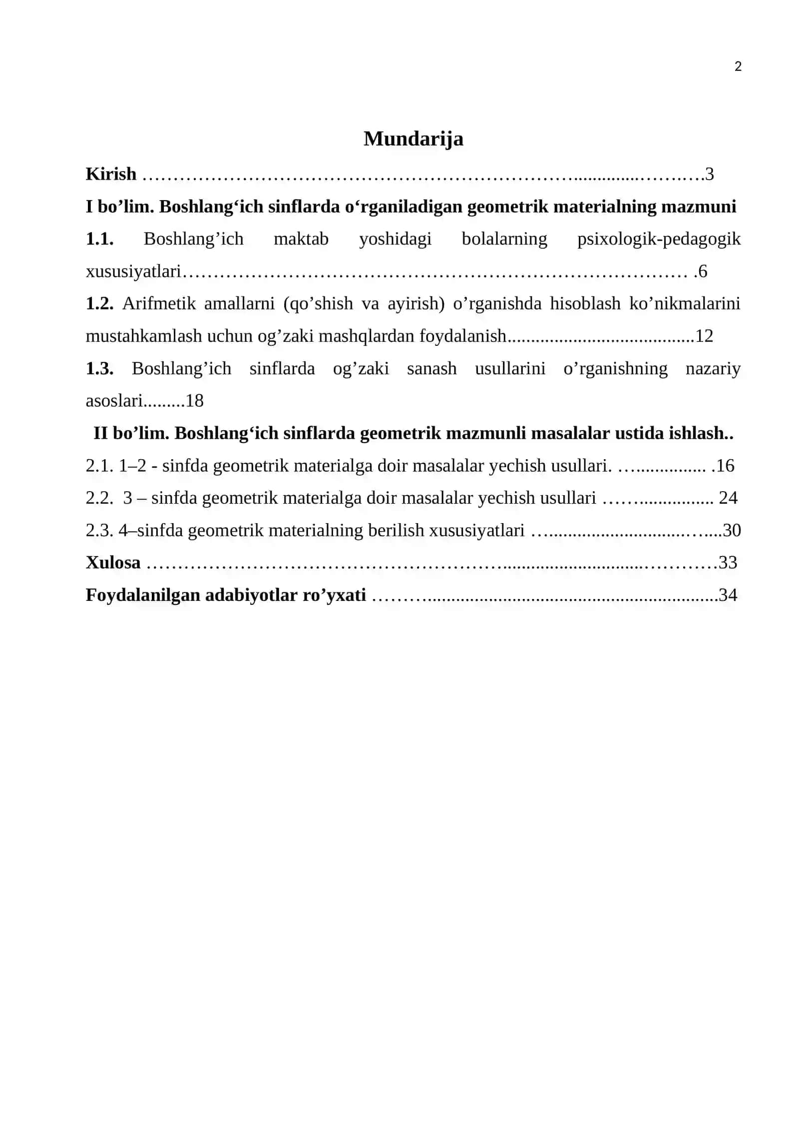 Geometrik mazmunli masalalar yechishga oʻrgatish metodikasi 2