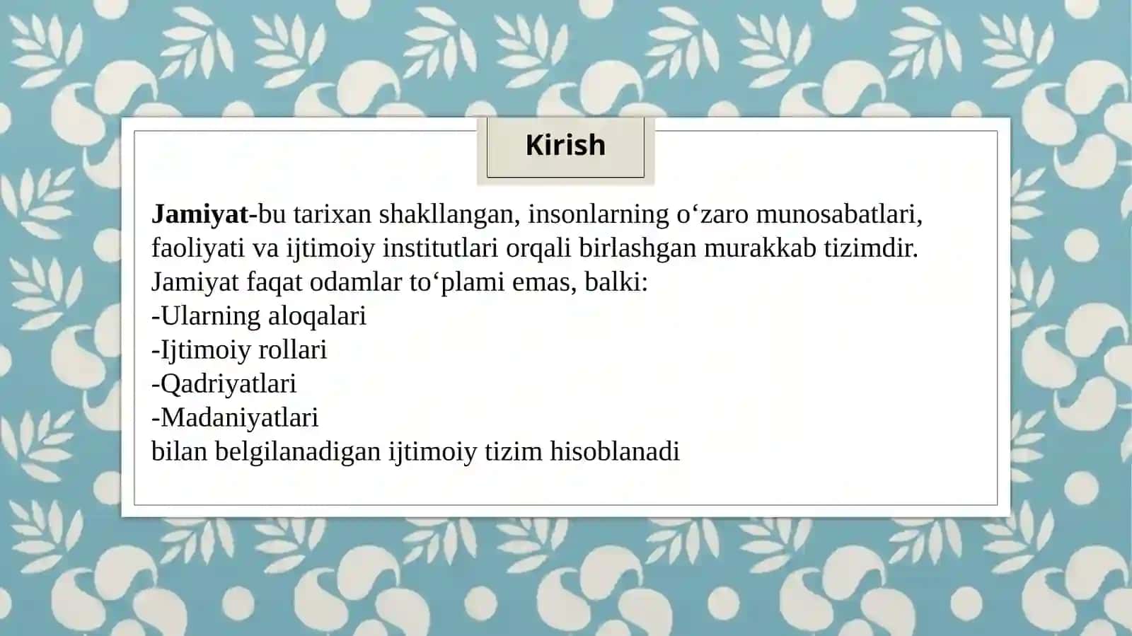 Jamiyatning ochiq va yopiq tizim sifatidagi ko‘rinishlari 2