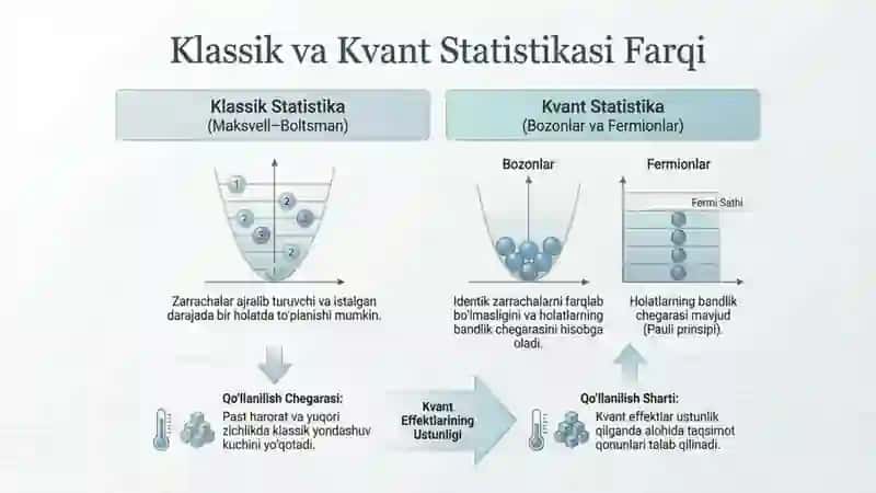 Kvant statistik fizika. Fermionlar va bozonlar. Fermi-Dirak va Boze-Eynshteyn taqsimot funksialari. 2