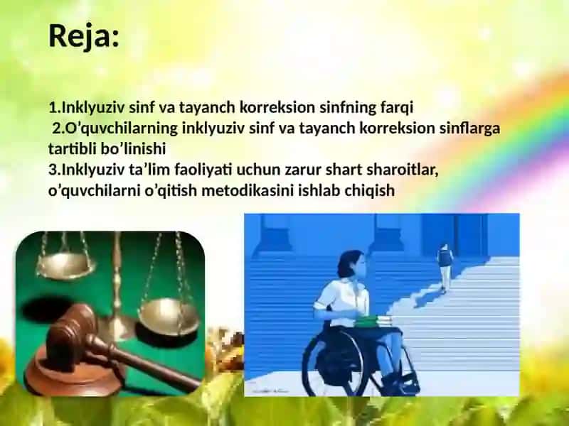Inklyuziv ta’lim sinflari va boshlang’ich tayanch korreksion sinflarda imkoniyati cheklangan bolalarni o’qitish bo’yicha pedogogik jarayonni tashkil etish yo’llari 2