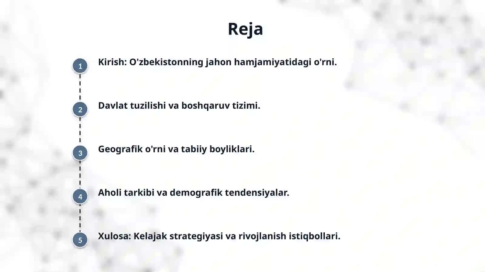O‘zbekiston Respublikasi haqida umumiy ma’lumotlar 2