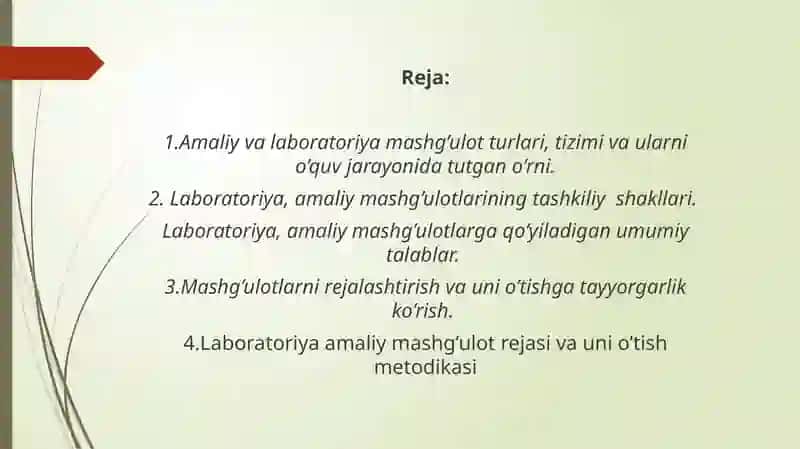 Laboratoriyavaamaliymashg’ulotlargatayyorgarlikko’rish 2
