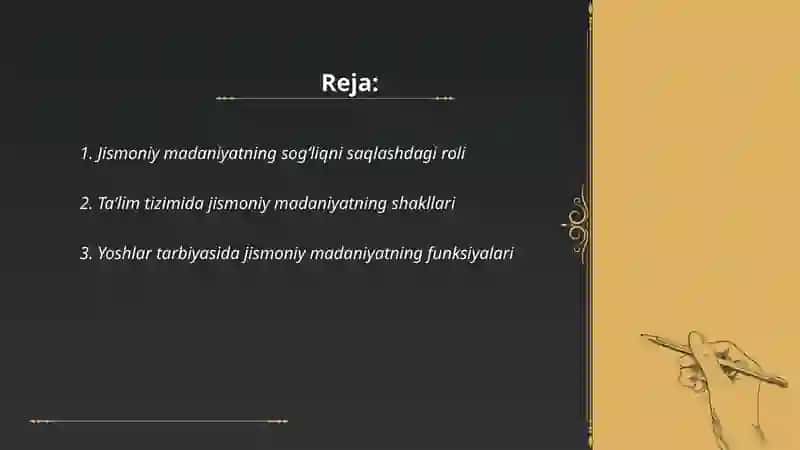 Jismoniy madaniyatning jamiyatdagi vazifalari va shakllari 2