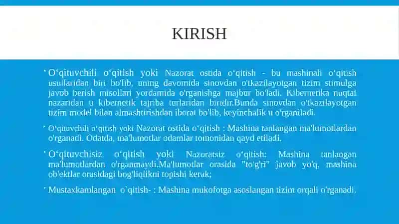 O‘qituvchi o‘qitish 2