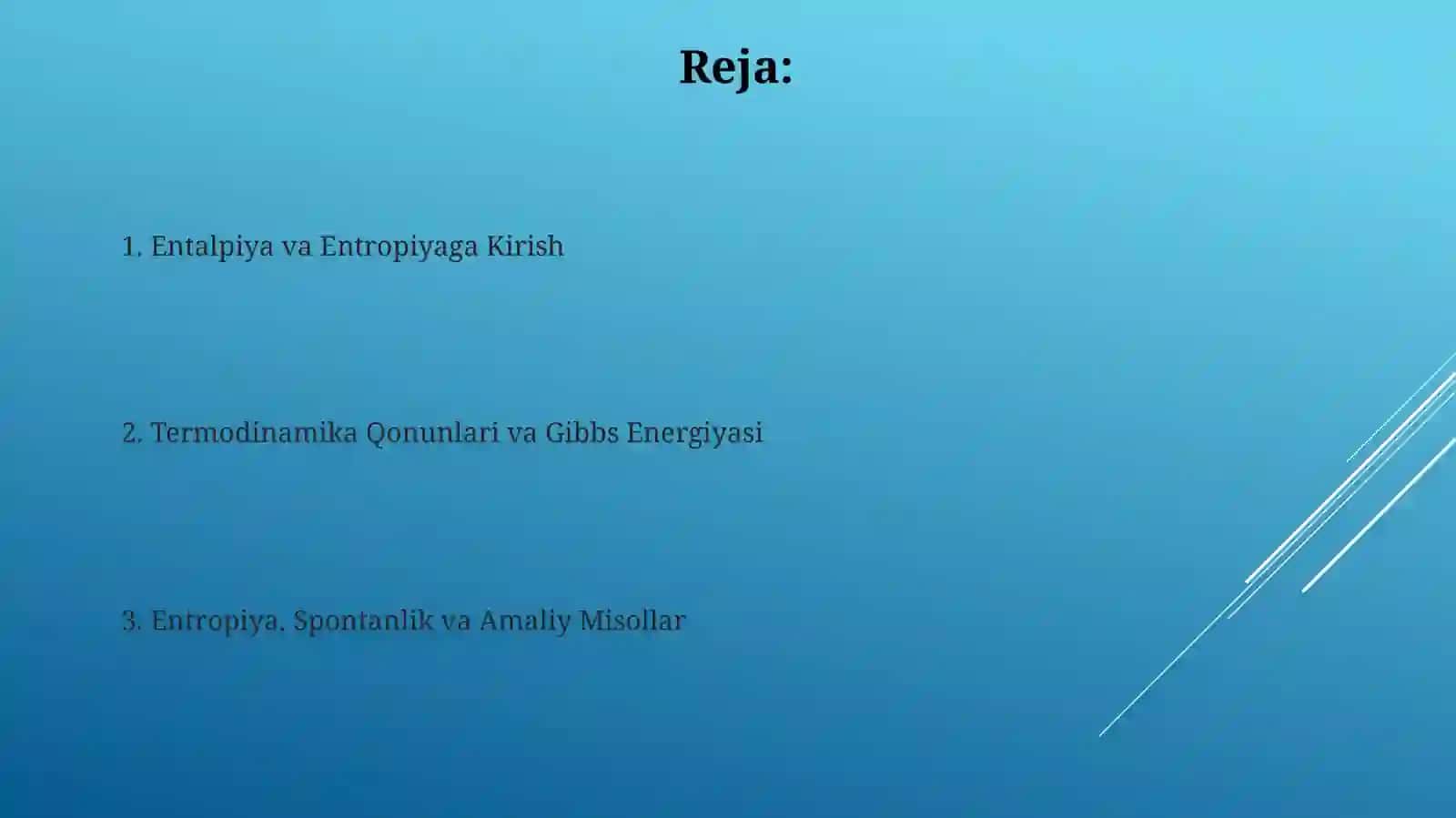 Entalpiya. Entropiya 2