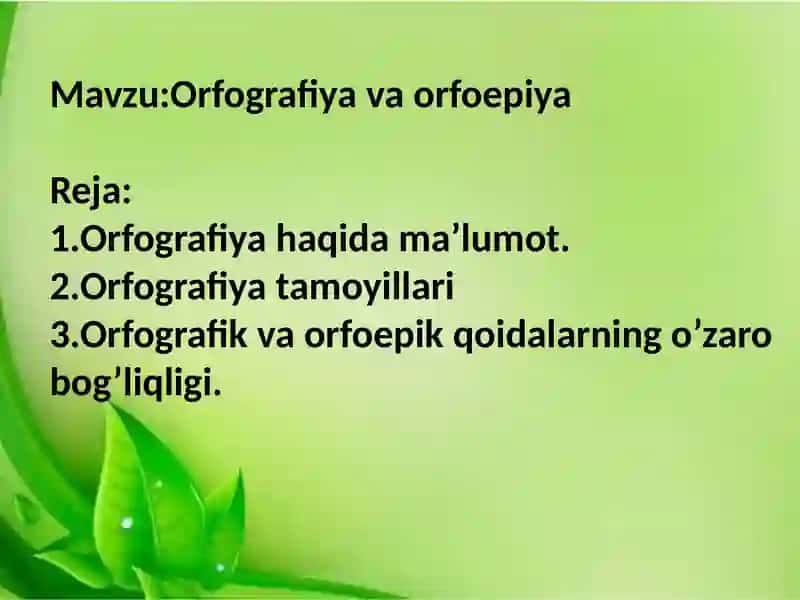 Orfografiya va orfoepiya 2