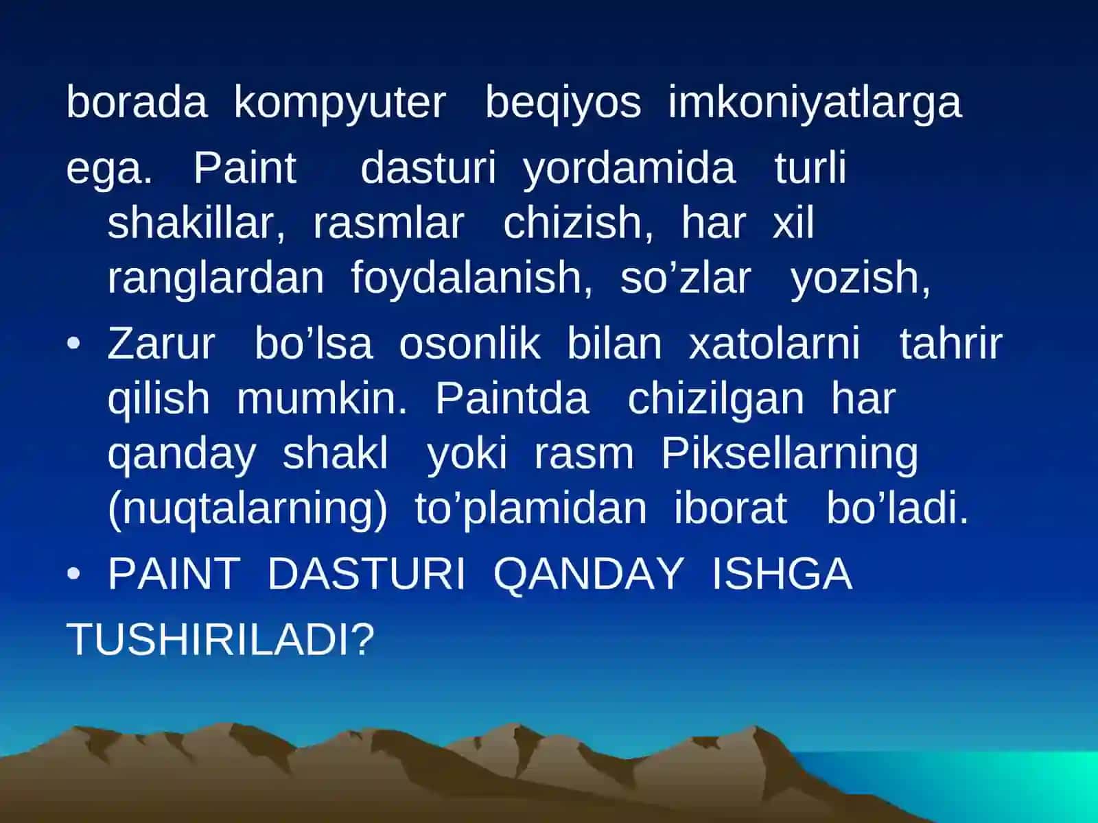 10-dars paint dasturi haqida 2