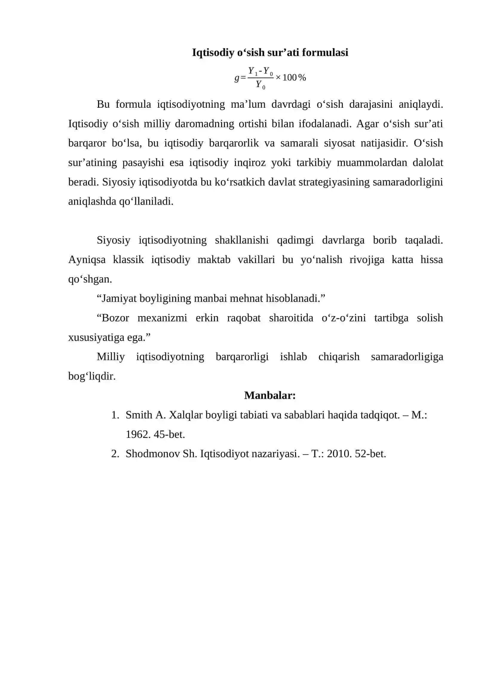 Milliy iqtisodiyotda siyosiy iqtisodiyot 2