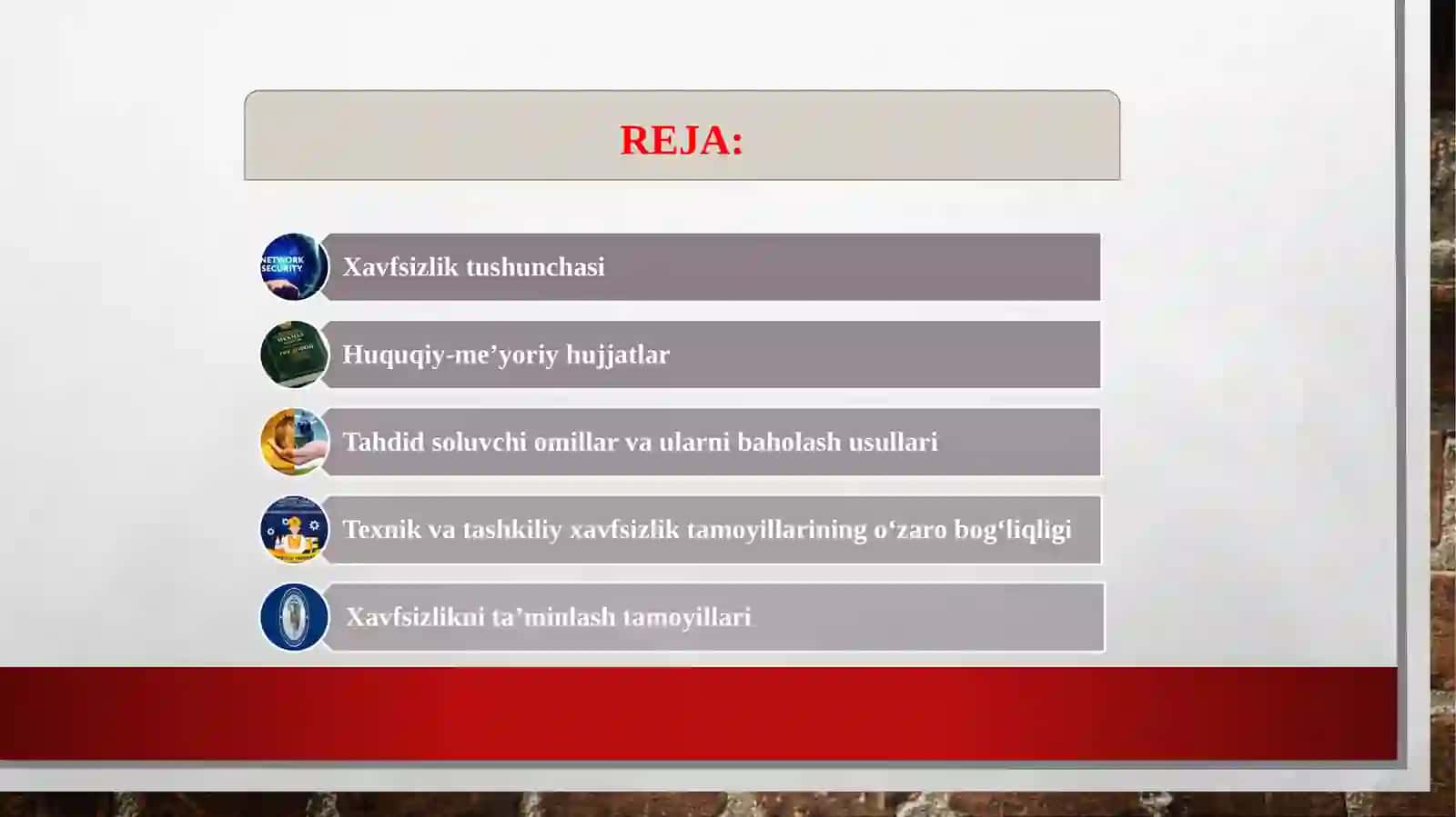 Xavfsizlikni ta’minlash tamoyillari va uslublarini tahlil qilish 2