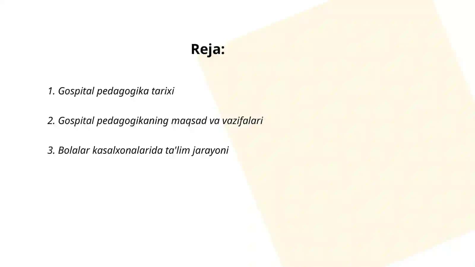 Gospital pedagogika va uning xususiyatlari 2